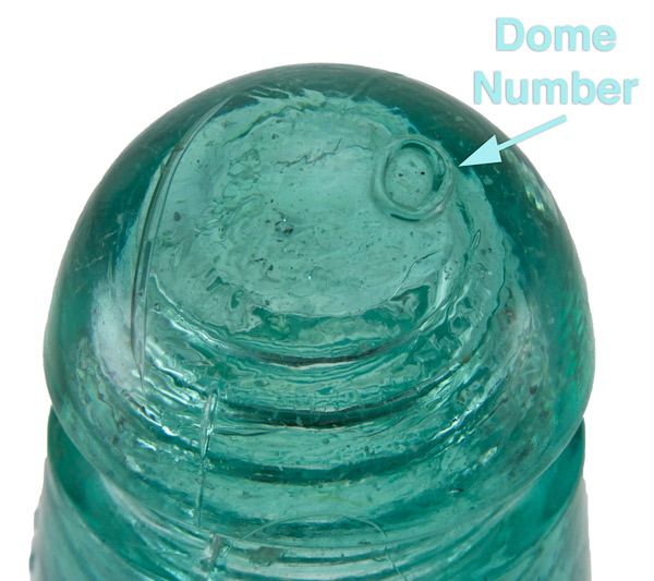 NOT Hemingray - Dome number or glass dot